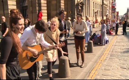 Performers showcase their talents at the Fringe Festival in Scotland